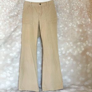 Banana Republic cream flared corduroys low rise